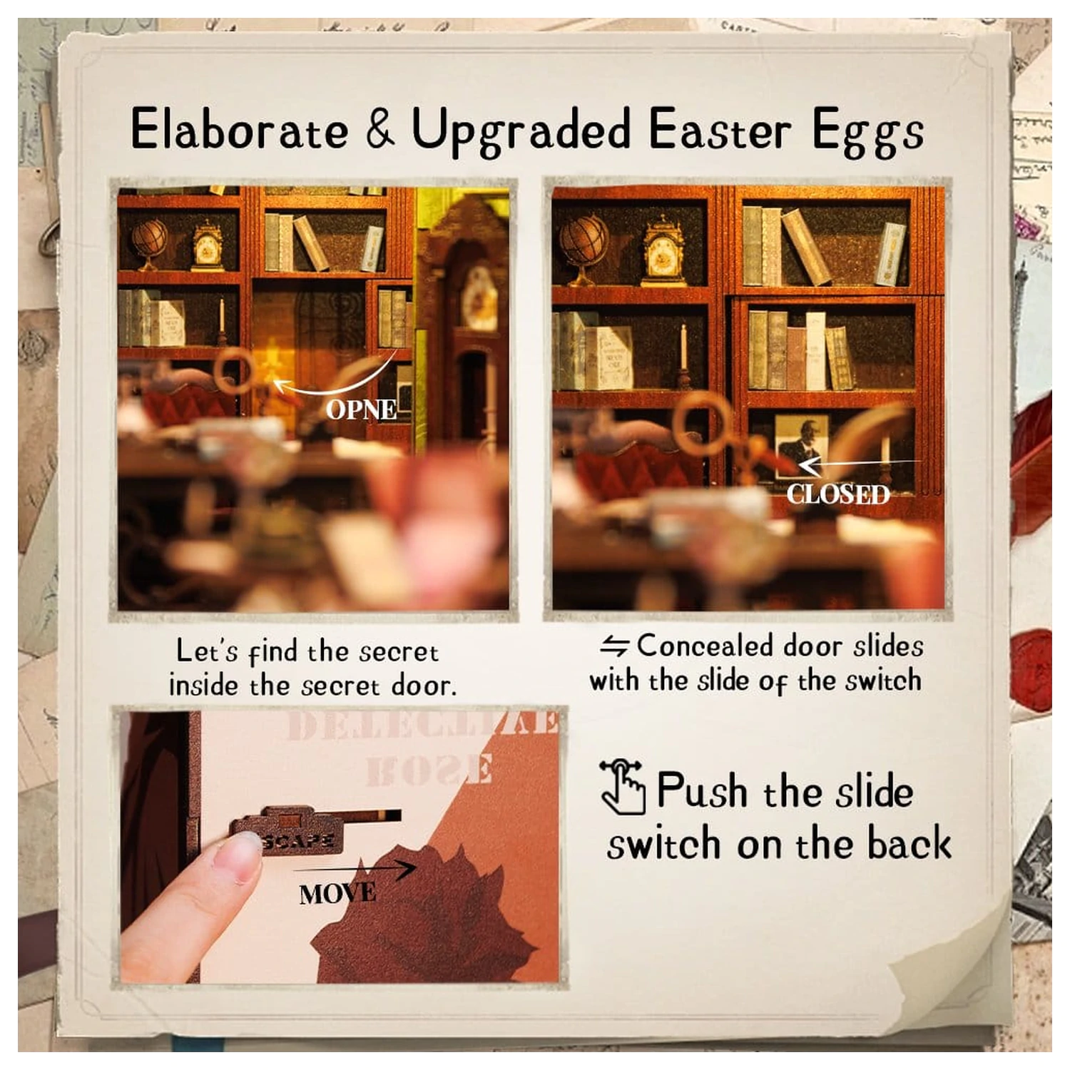 Book Nook Rose Detective Agency 23 x 11 cm   product photo