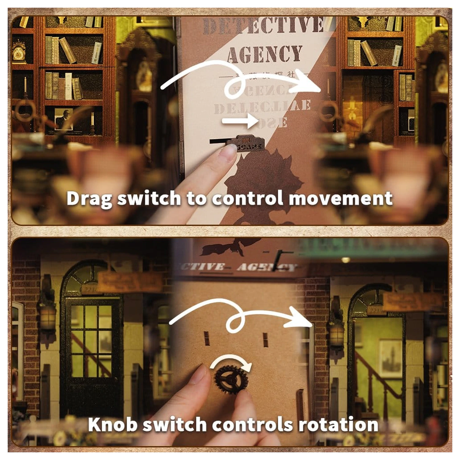 Book Nook Rose Detective Agency 23 x 11 cm   product photo