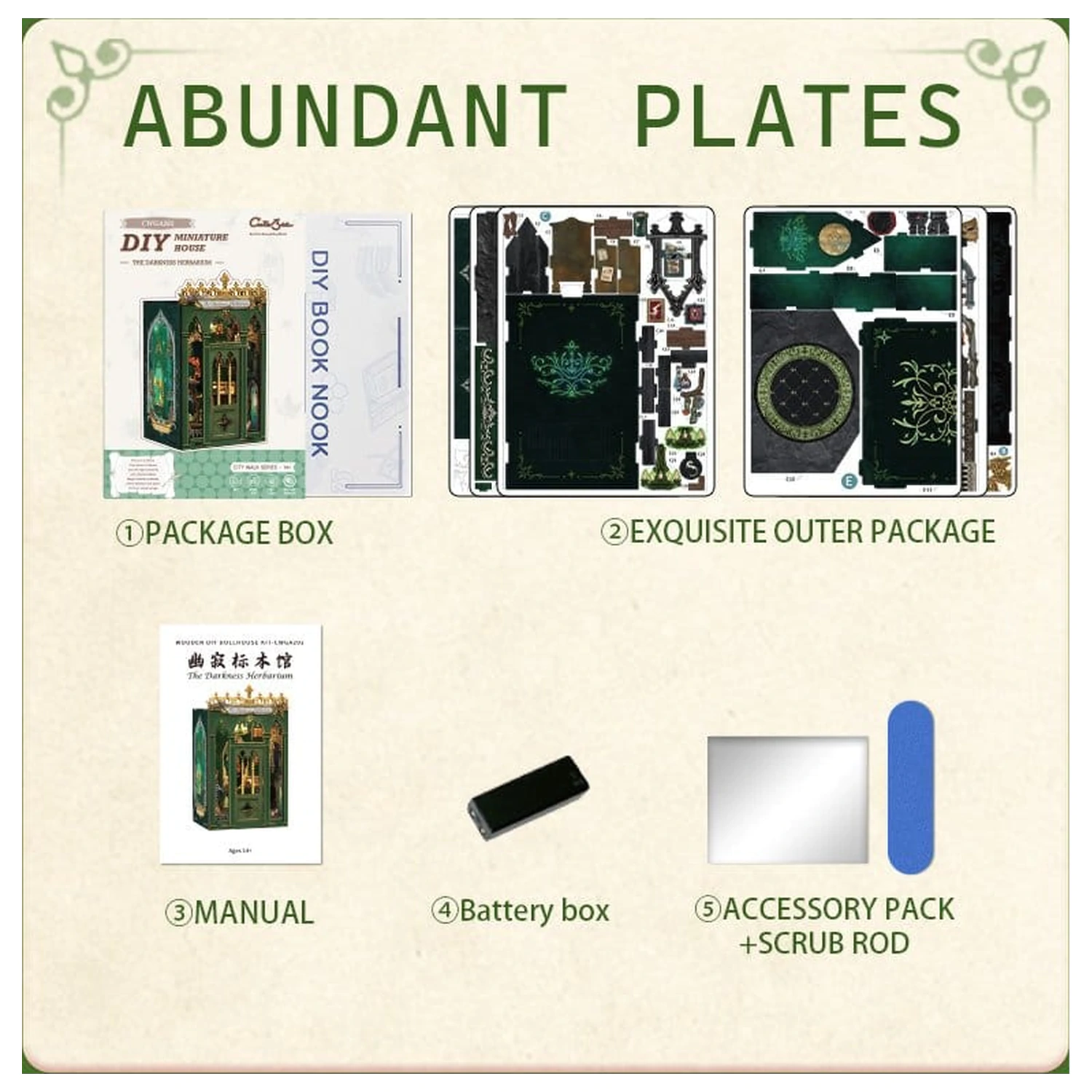 Book Nook The Darkness Herbarium 17 x 12 cm  product photo