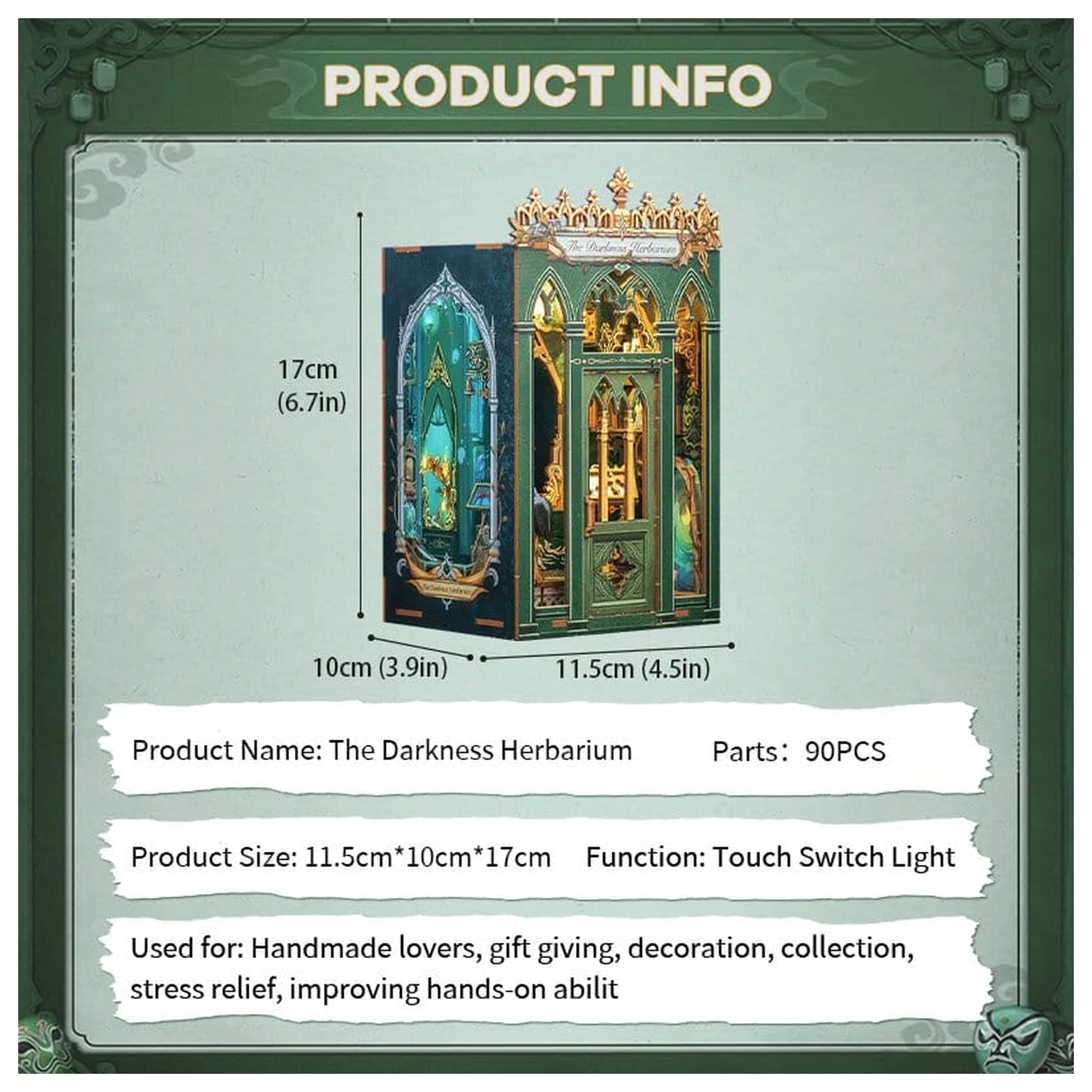 Book Nook The Darkness Herbarium 17 x 12 cm  product photo