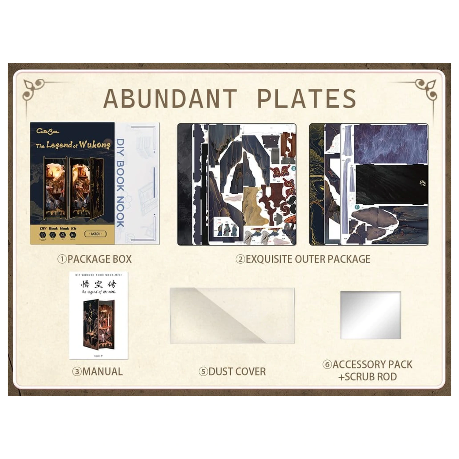 Book Nook The Legend of Wukong 22 x 8 cm    product photo