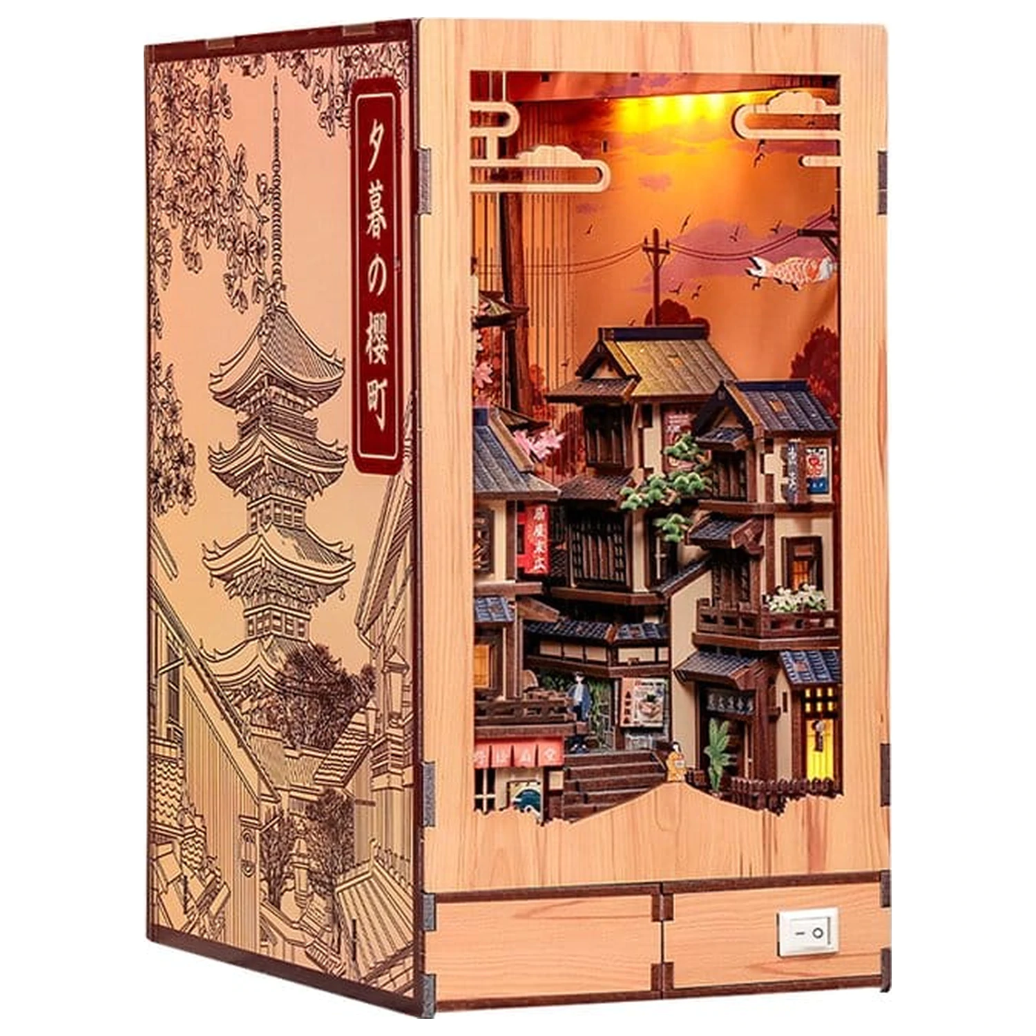Book Nook Twilight Sakura Path 23 x 12 cm product photo