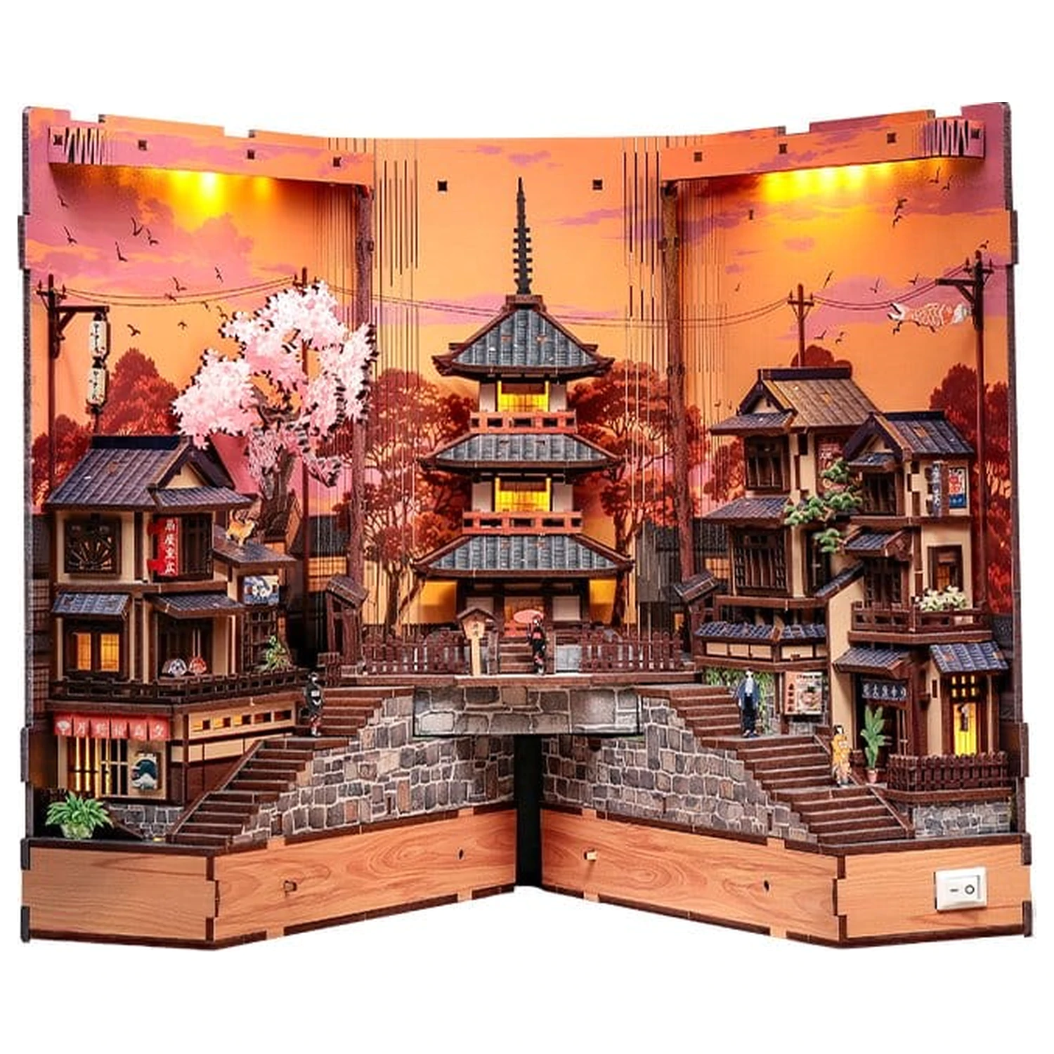 Book Nook Twilight Sakura Path 23 x 12 cm product photo