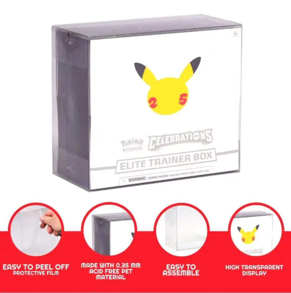 PET Protectors 5-Pack for Booster Boxes / Elite Trainer Boxes Ver. 2 product photo