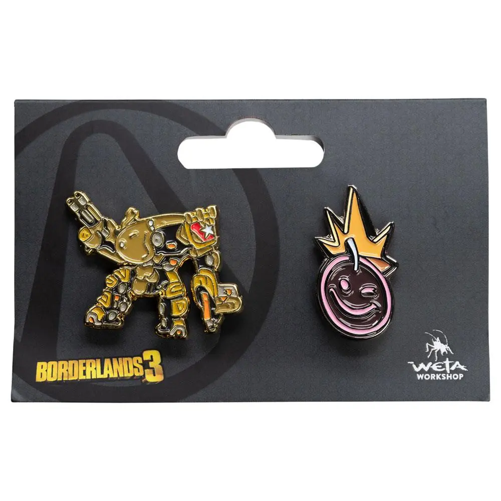 Borderlands Collectors Pins 2-Pack Iron Bear &amp; Borderlands Smiley product photo