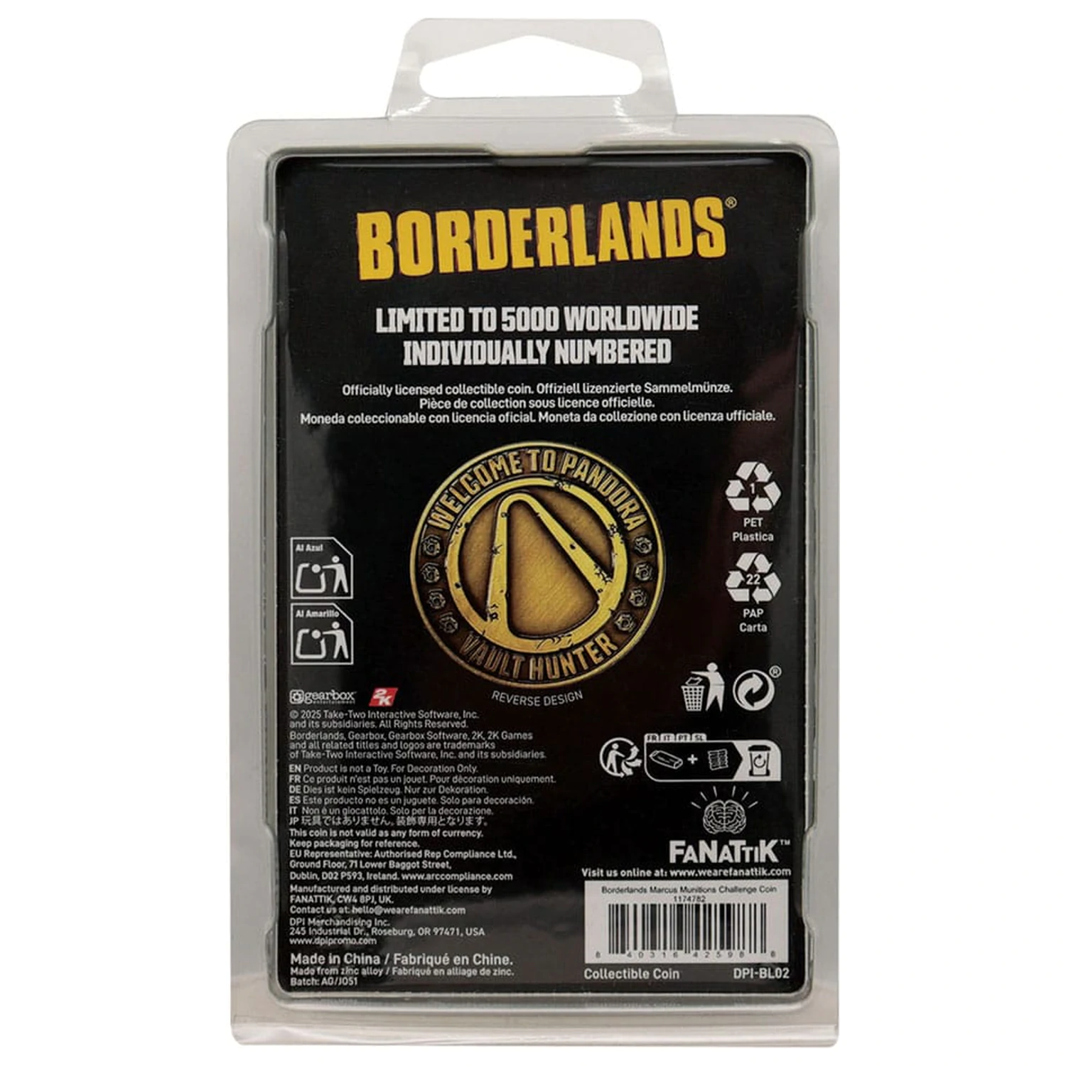 Borderlands Collectable Coin Marcus Munitions Limited Edition   product photo