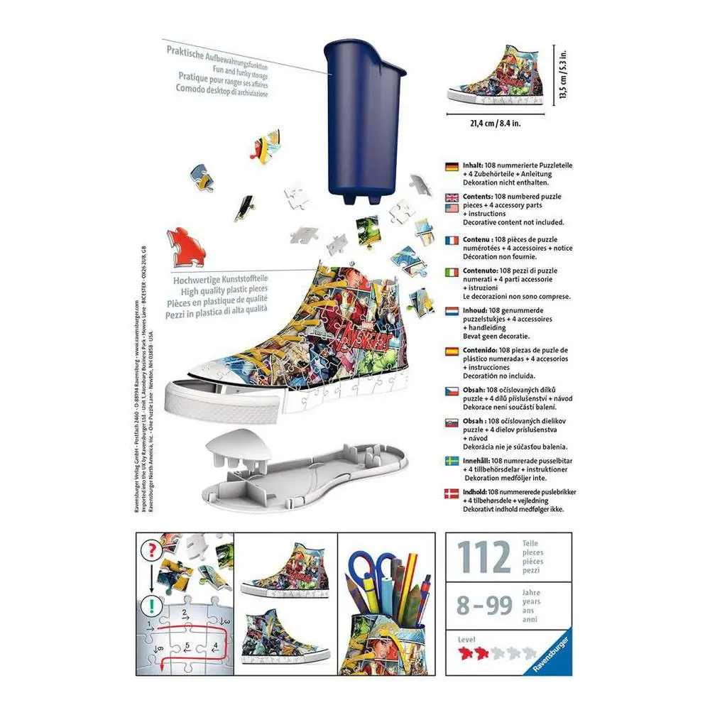 Avengers 3D Puzzle Sneaker (108 pieces) product photo