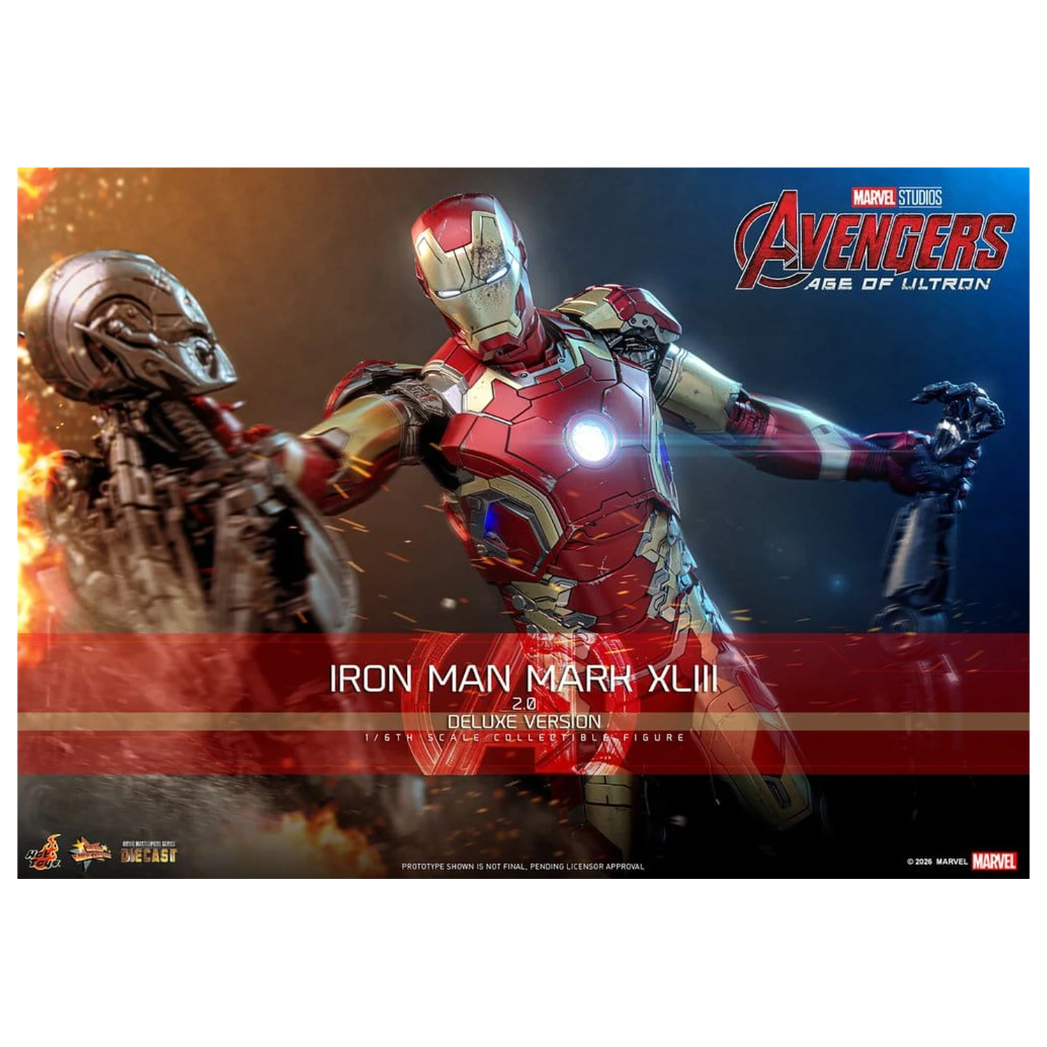 Avengers: Age of Ultron Movie Masterpiece Diecast Action Figure 1/6 Iron Man Mark XLIII (2.0) (Deluxe Version) 32 cm product photo