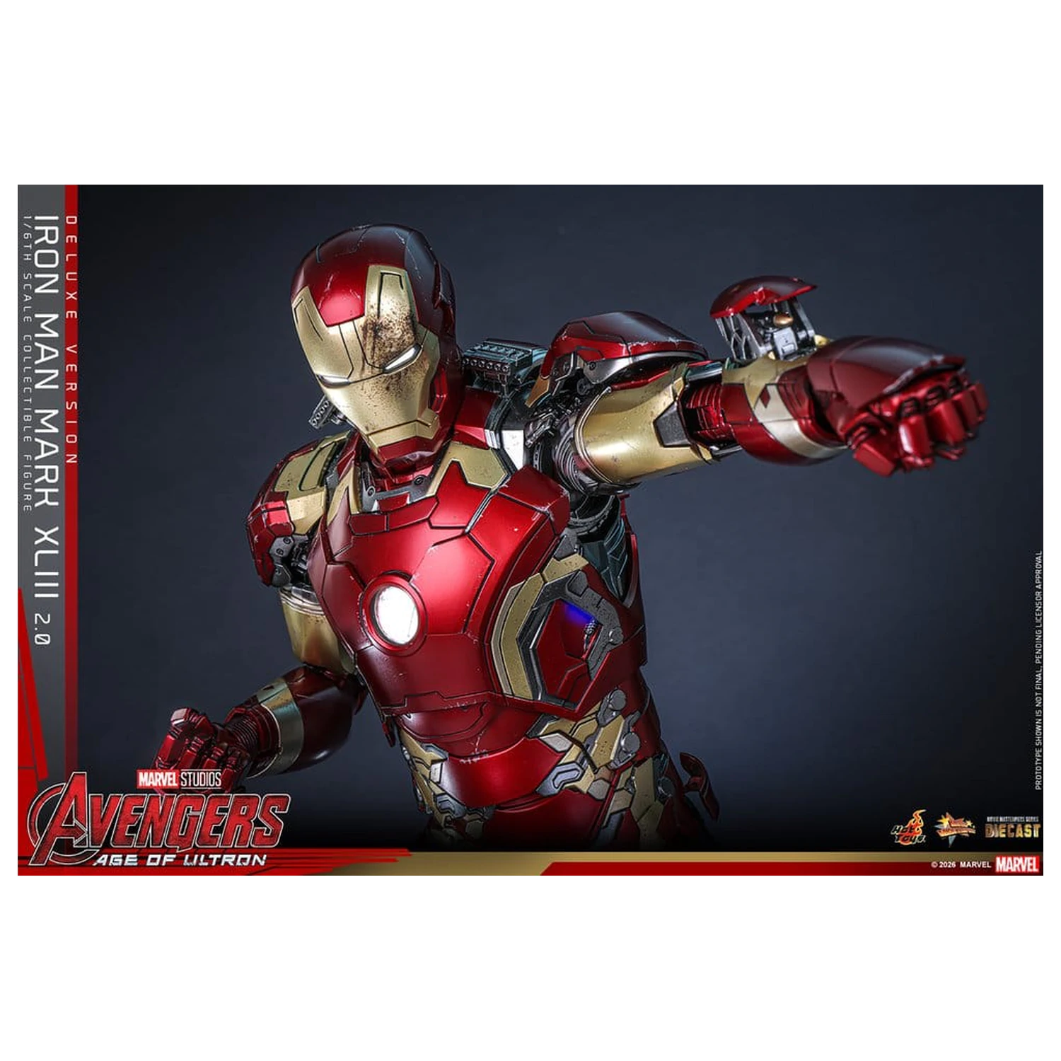 Avengers: Age of Ultron Movie Masterpiece Diecast Action Figure 1/6 Iron Man Mark XLIII (2.0) (Deluxe Version) 32 cm product photo