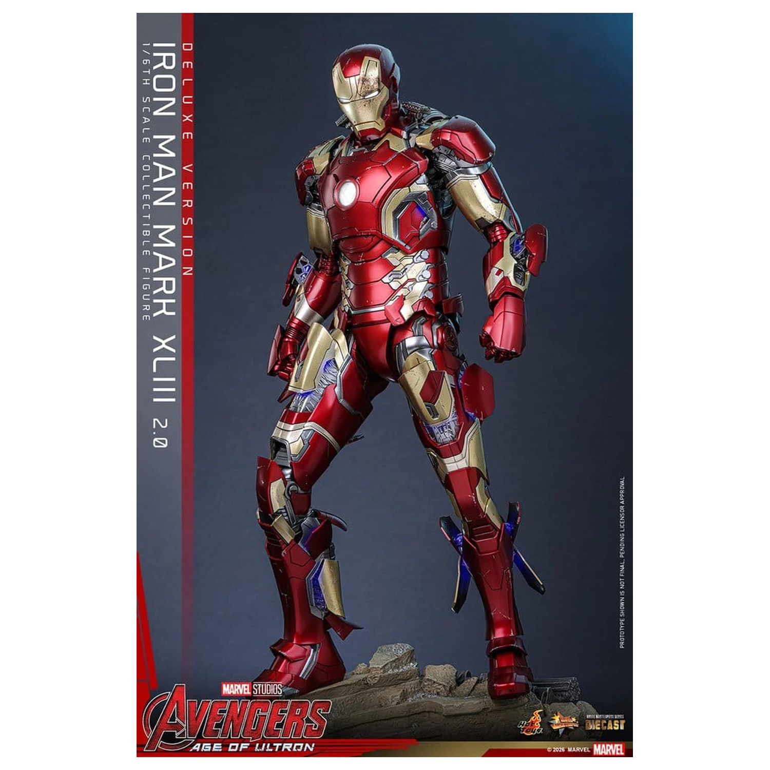 Avengers: Age of Ultron Movie Masterpiece Diecast Action Figure 1/6 Iron Man Mark XLIII (2.0) (Deluxe Version) 32 cm product photo