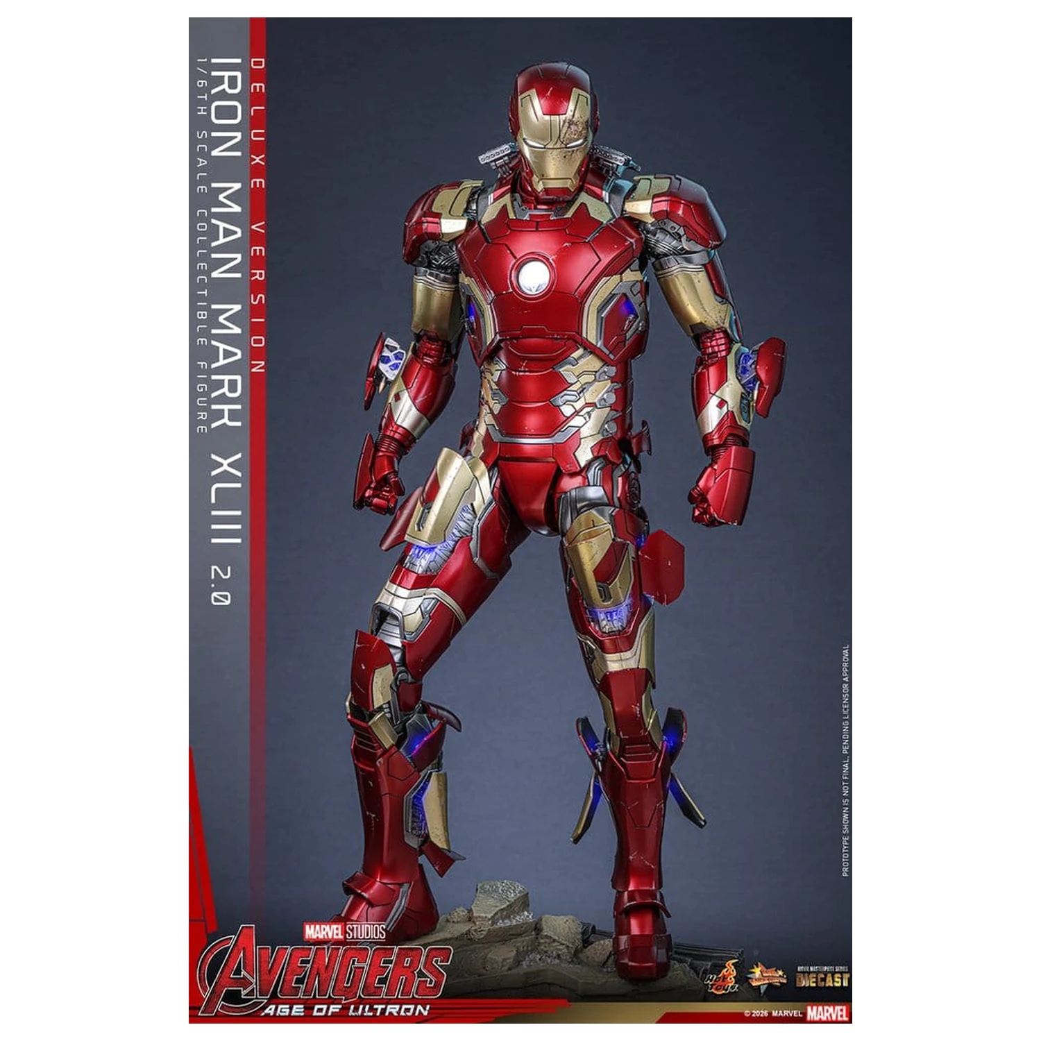 Avengers: Age of Ultron Movie Masterpiece Diecast Action Figure 1/6 Iron Man Mark XLIII (2.0) (Deluxe Version) 32 cm product photo