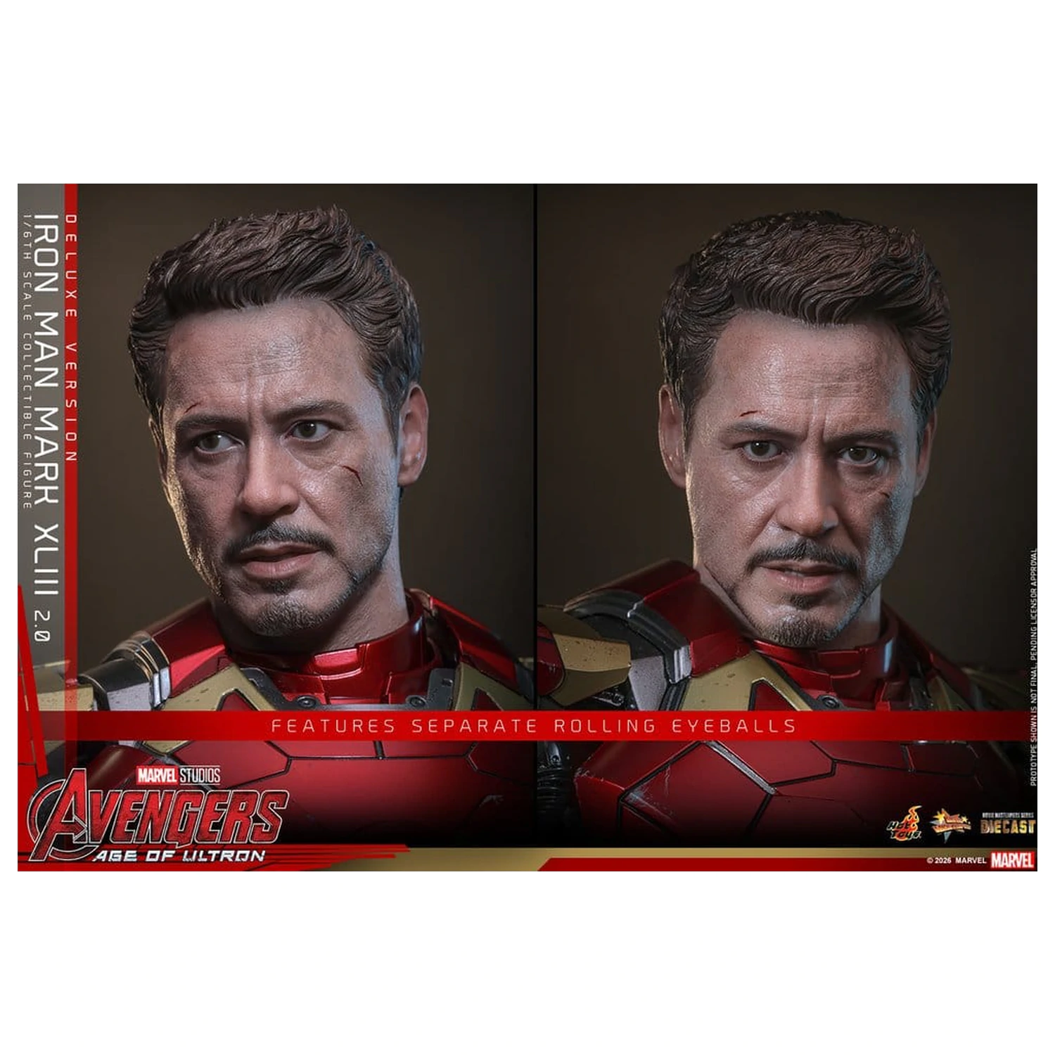 Avengers: Age of Ultron Movie Masterpiece Diecast Action Figure 1/6 Iron Man Mark XLIII (2.0) (Deluxe Version) 32 cm product photo