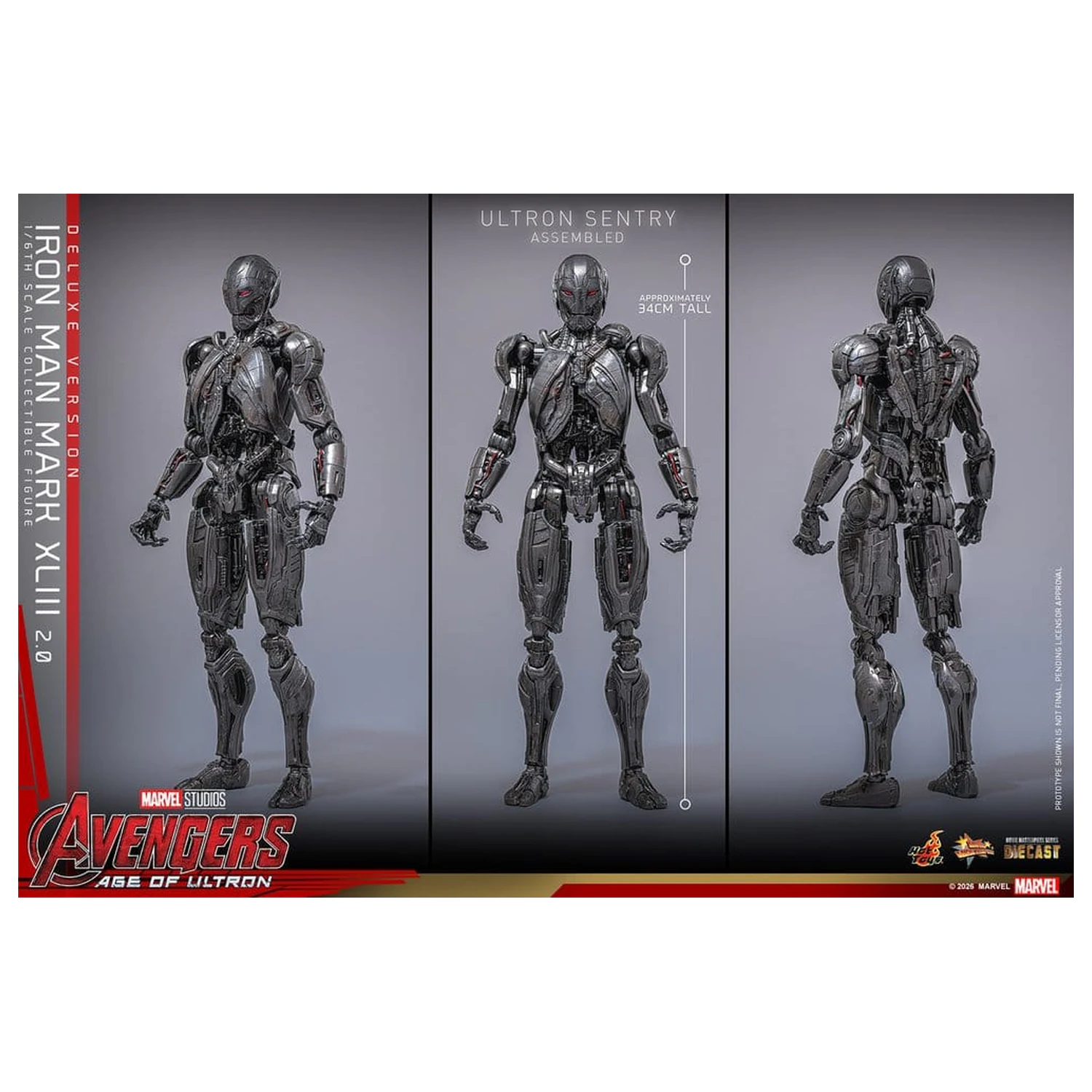 Avengers: Age of Ultron Movie Masterpiece Diecast Action Figure 1/6 Iron Man Mark XLIII (2.0) (Deluxe Version) 32 cm product photo