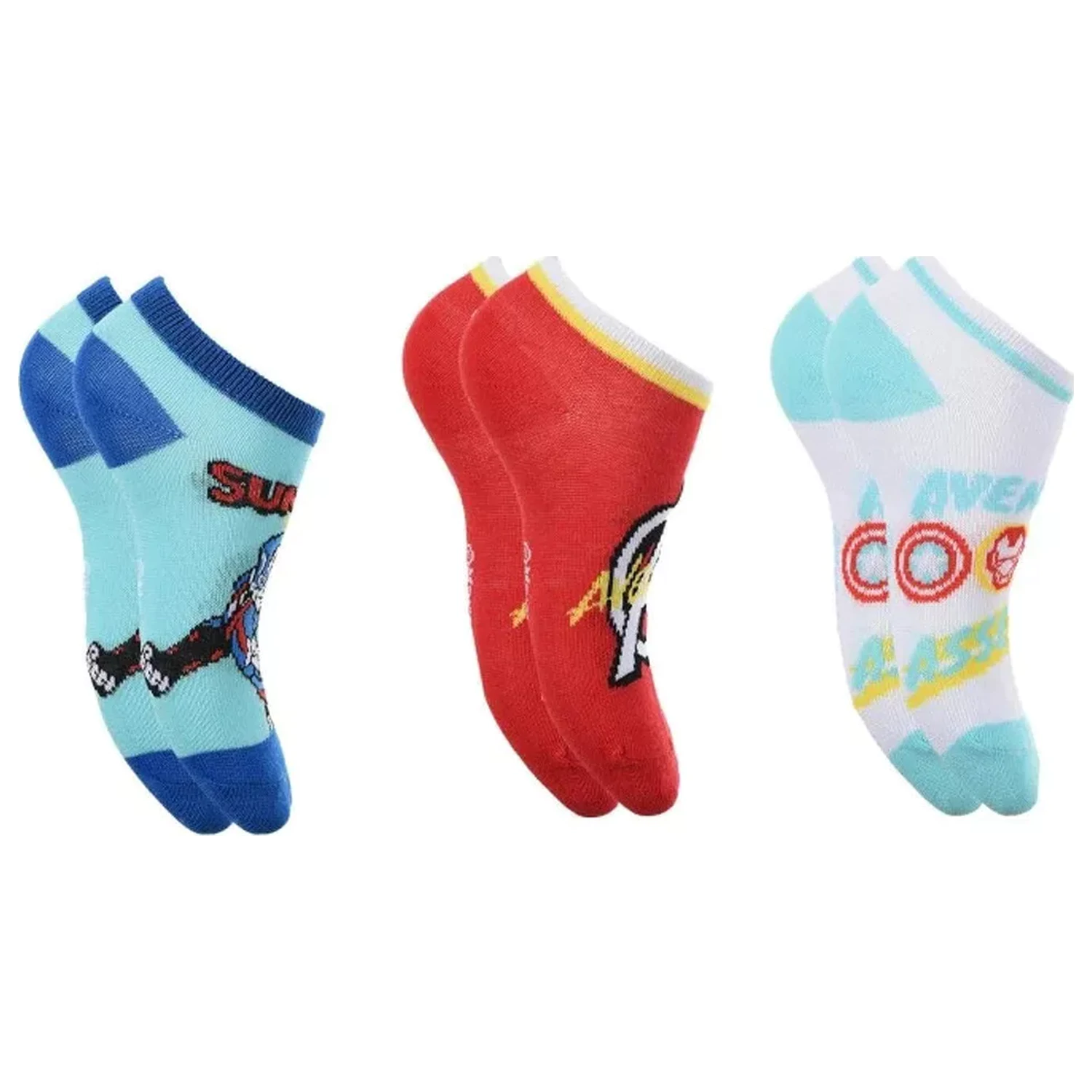Avengers Assemble Blue Kids Secret Socks 31/34 product photo