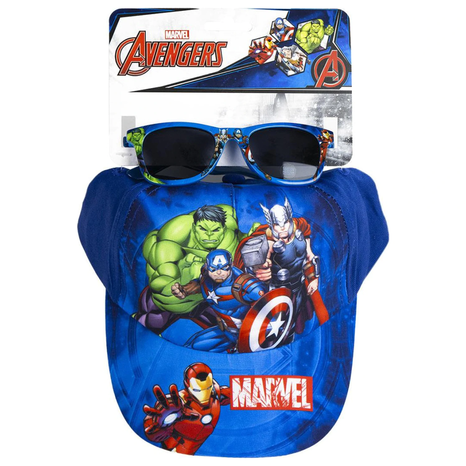 Avengers Blue Sunglasses and Baseball Cap Set product photo