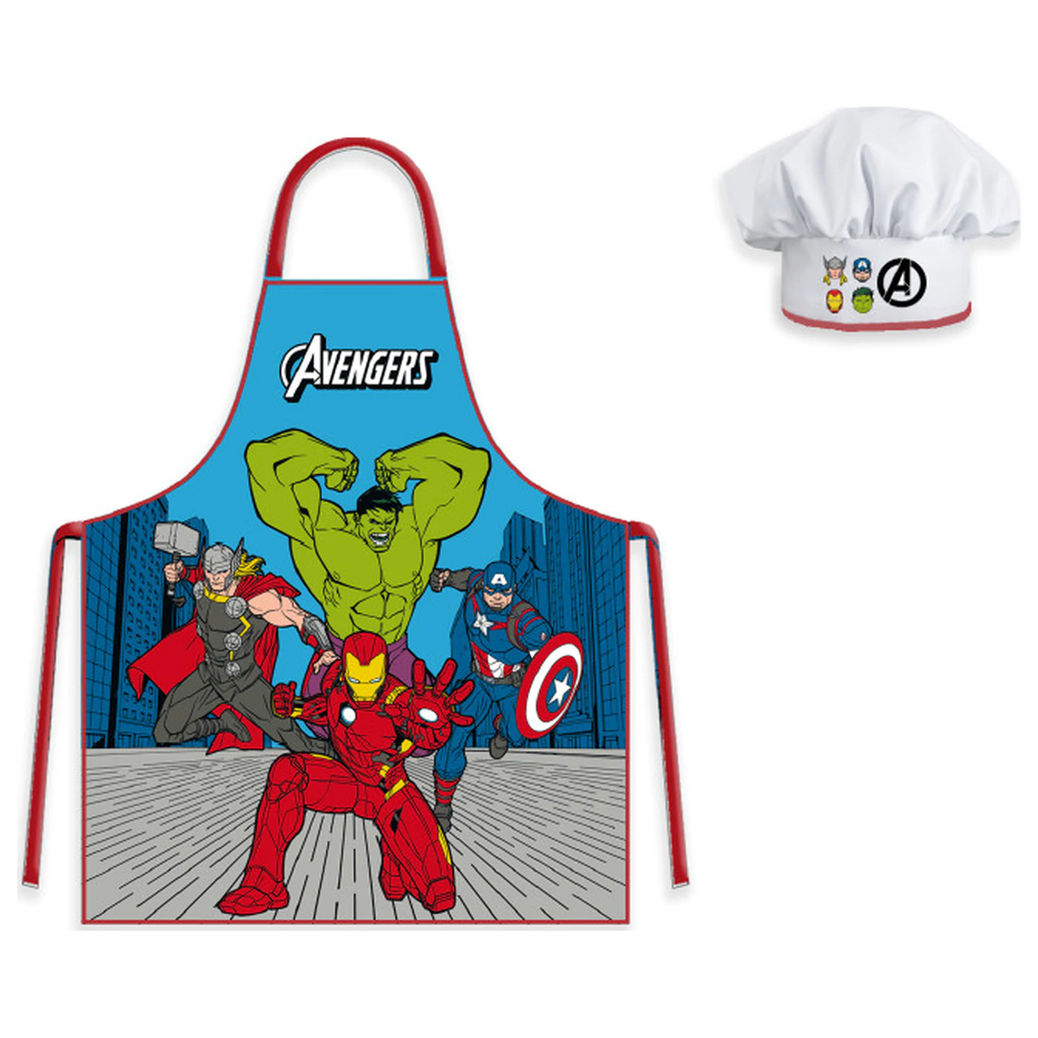 Avengers Classic Comic Style Kids Apron 2-piece Set product photo