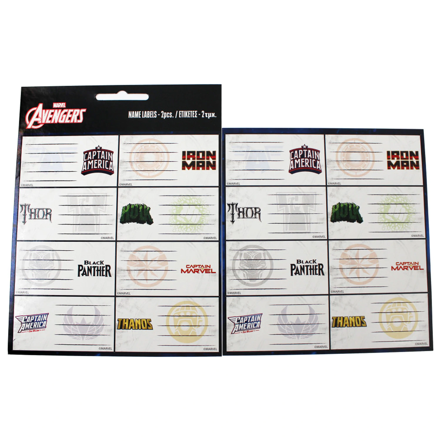 Avengers Heroes notebook label 16 pcs product photo