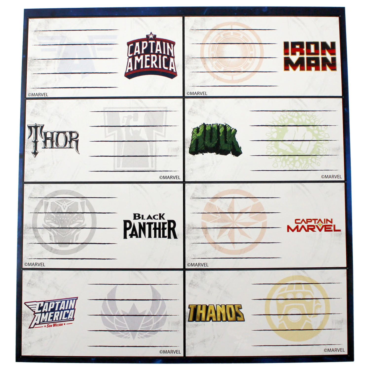Avengers Heroes notebook label 16 pcs product photo