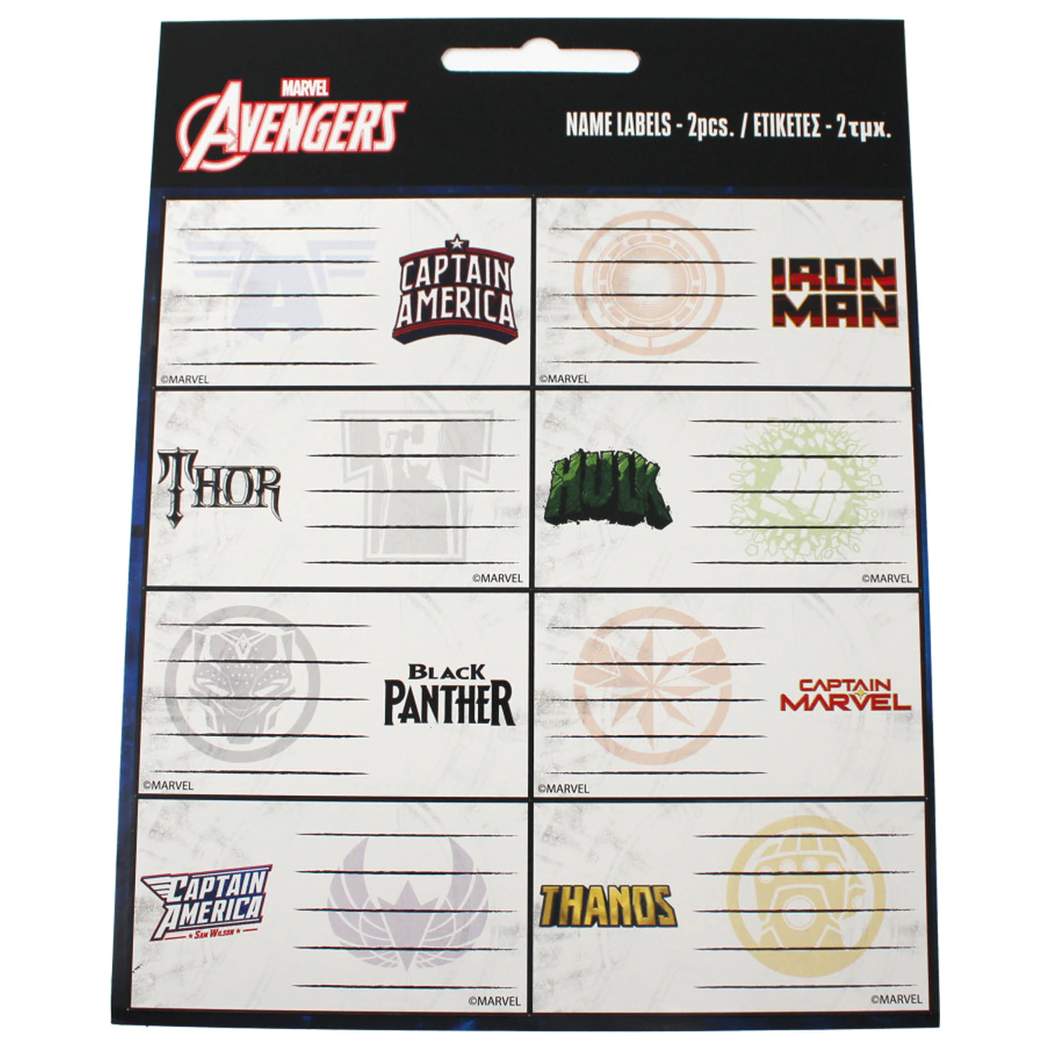 Avengers Heroes notebook label 16 pcs product photo