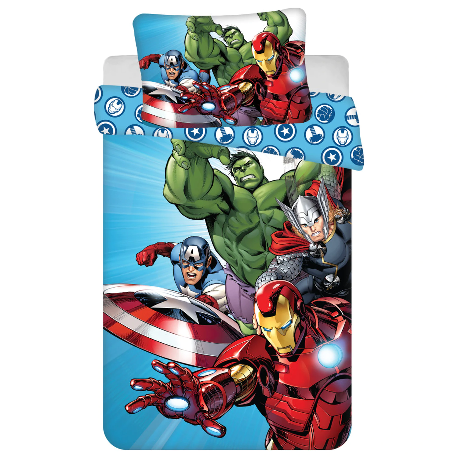 Avengers Light Blue kids', preschool duvet cover product photo