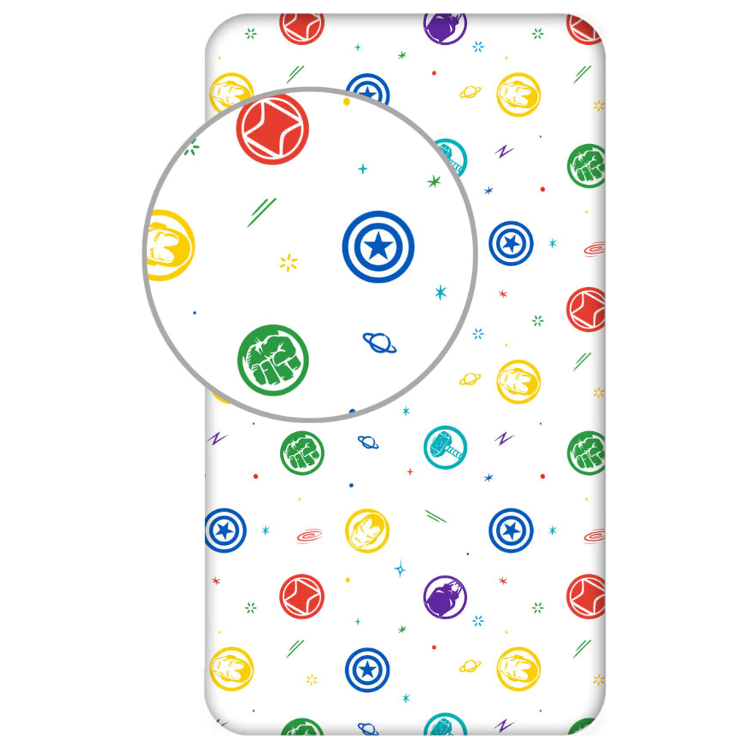 Avengers Symbols fitted sheet 90x200 cm product photo