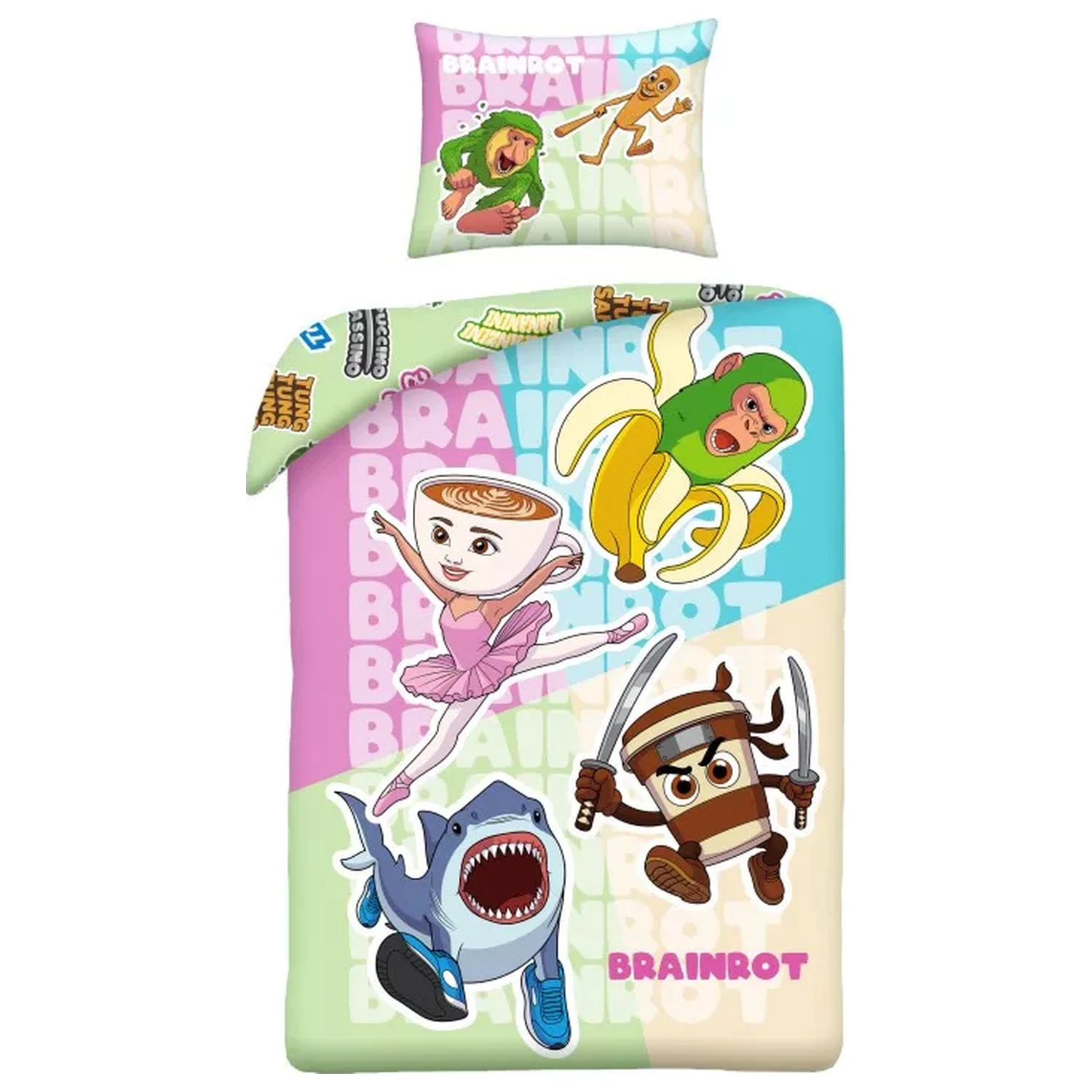 Brainrot Crazy Mix Duvet Cover product photo