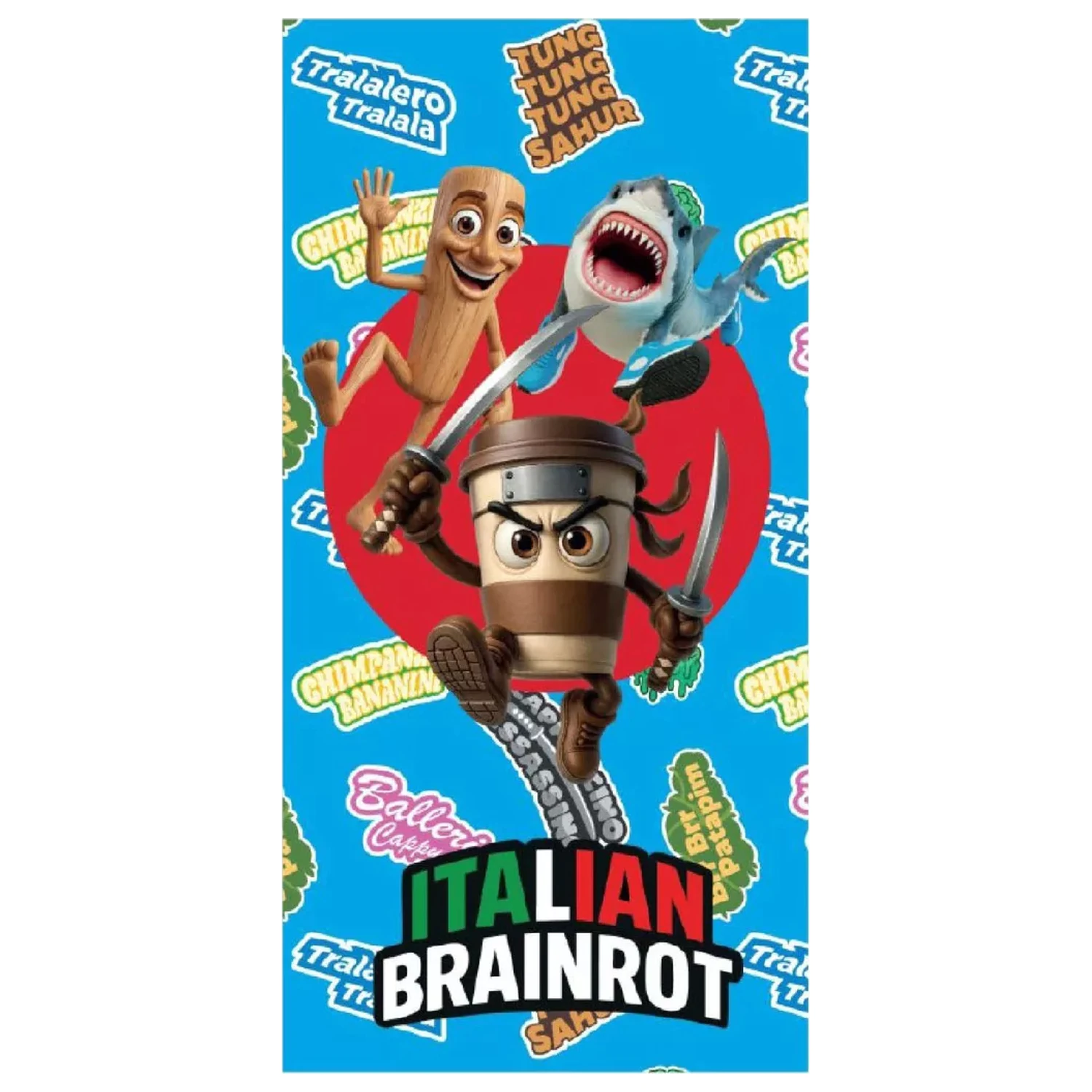 Brainrot Meme Madness Towel 70x140cm product photo