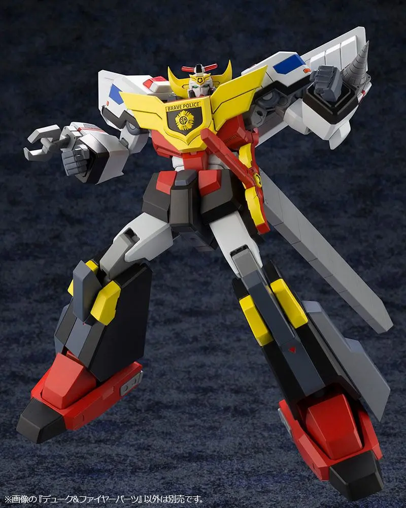Brave Police J-Decker Plastic Model Kit Duke &amp; Fire Parts 11 cm product photo