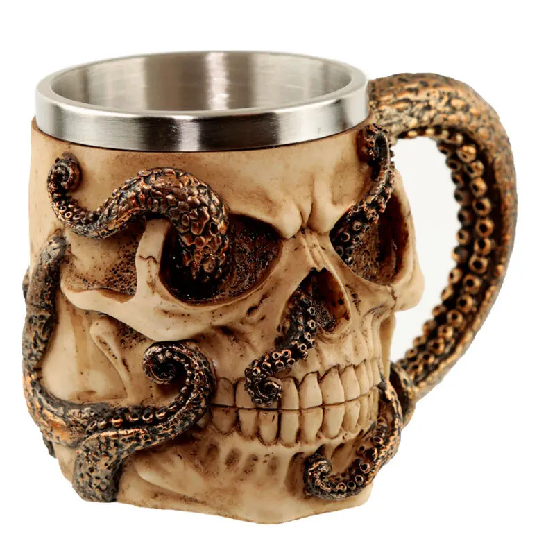 Bronze Skull and Octopus jug product photo