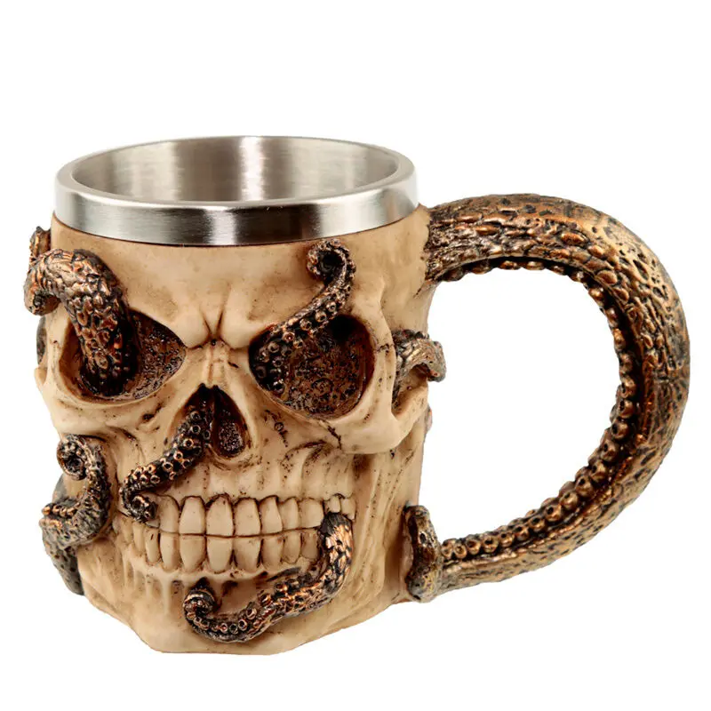 Bronze Skull and Octopus jug product photo