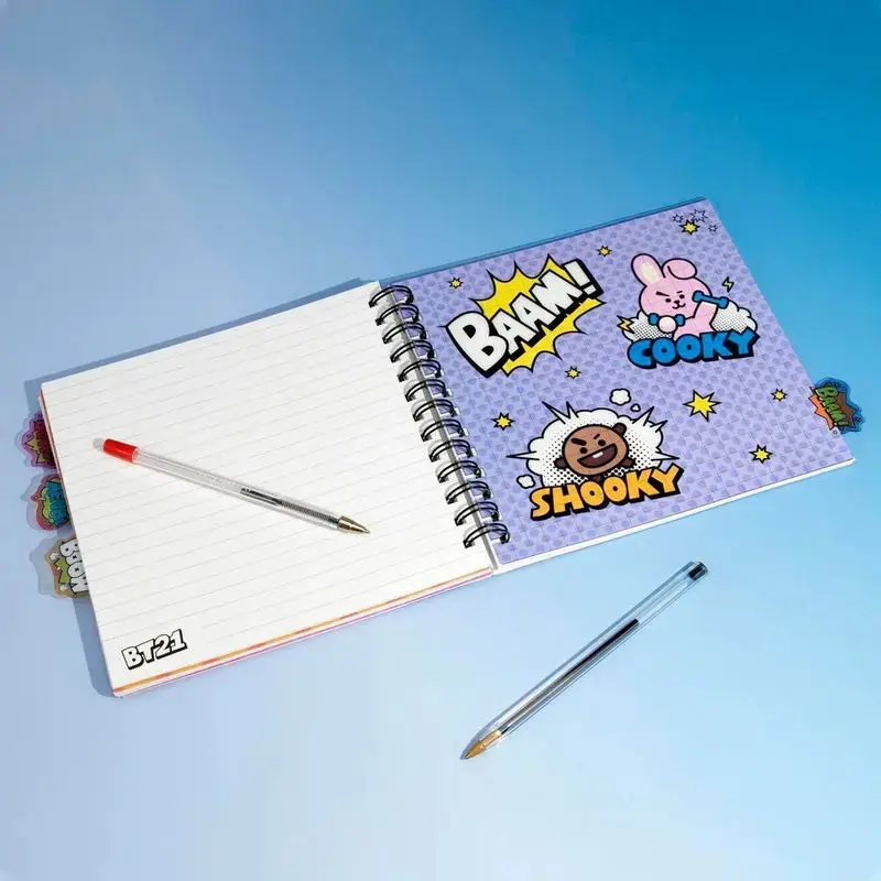 BT21 notebook with bookmarks product photo