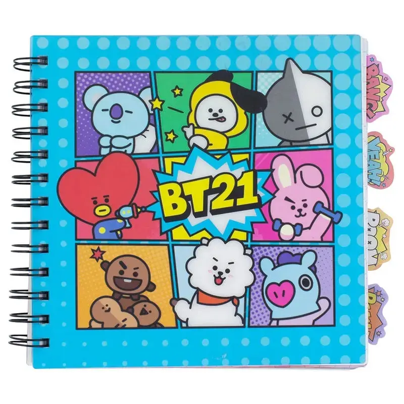 BT21 notebook with bookmarks product photo
