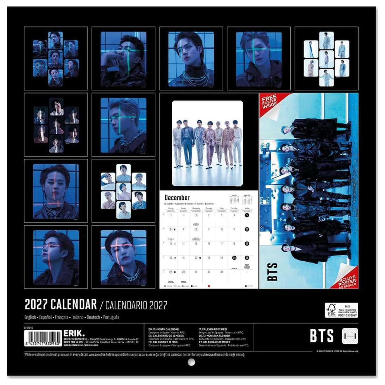 BTS 2027 Wall Calendar 30 x 30 cm product photo