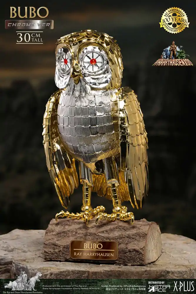 Bubo the Mechanical Owl Soft Vinyl Statue Ray Harryhausen's Bubo Chrome Ver. 30 cm product photo