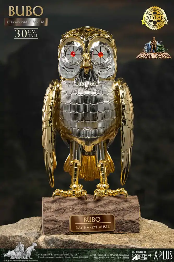 Bubo the Mechanical Owl Soft Vinyl Statue Ray Harryhausen's Bubo Chrome Ver. 30 cm product photo