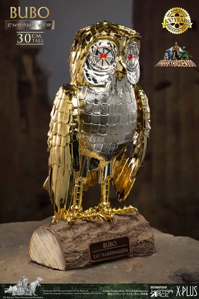 Bubo the Mechanical Owl Soft Vinyl Statue Ray Harryhausen's Bubo Chrome Ver. 30 cm product photo
