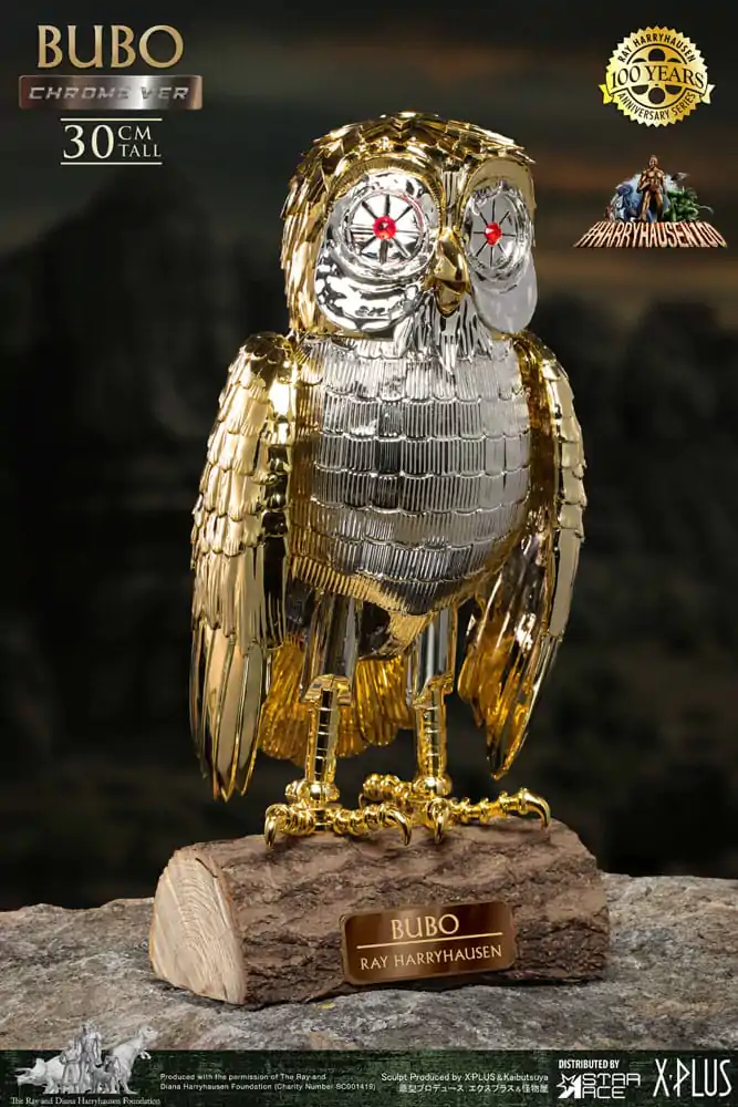 Bubo the Mechanical Owl Soft Vinyl Statue Ray Harryhausen's Bubo Chrome Ver. 30 cm product photo