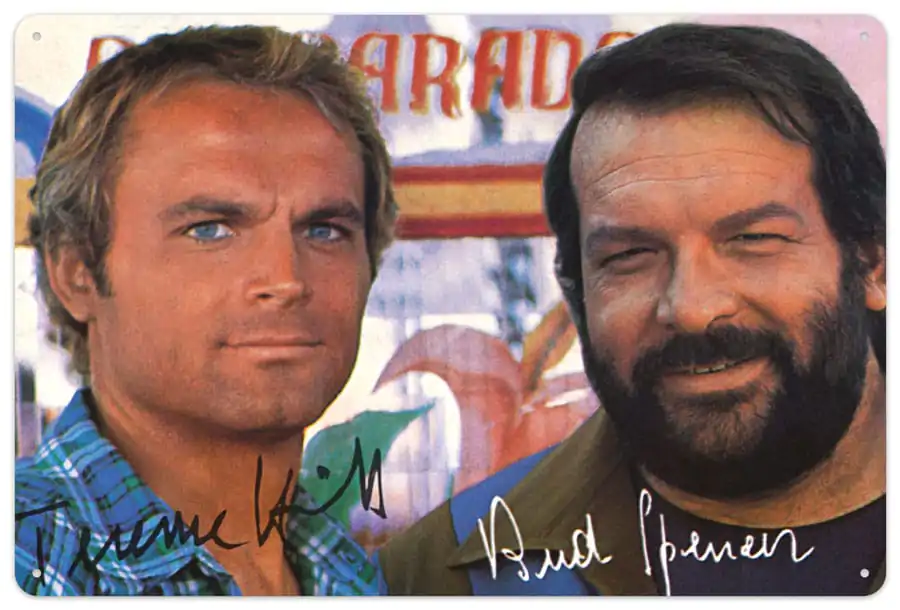 Bud Spencer & Terence Hill Tin Sign Autogramm 20 x 30 cm product photo