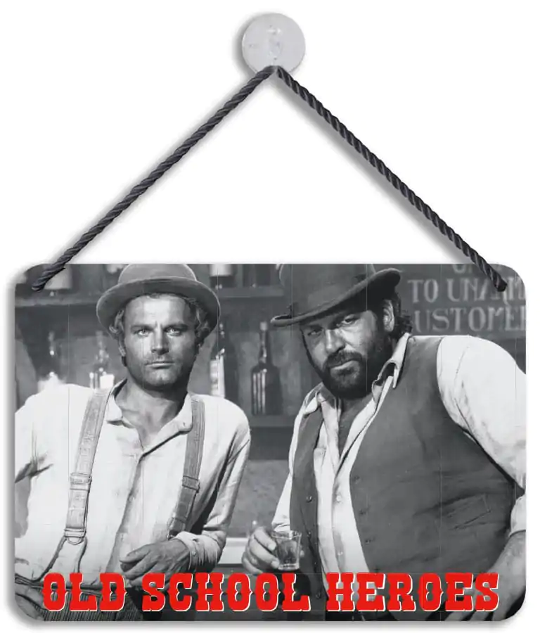 Bud Spencer & Terence Hill Tin Sign Old School Heroes 16,5 x 11,5 cm product photo