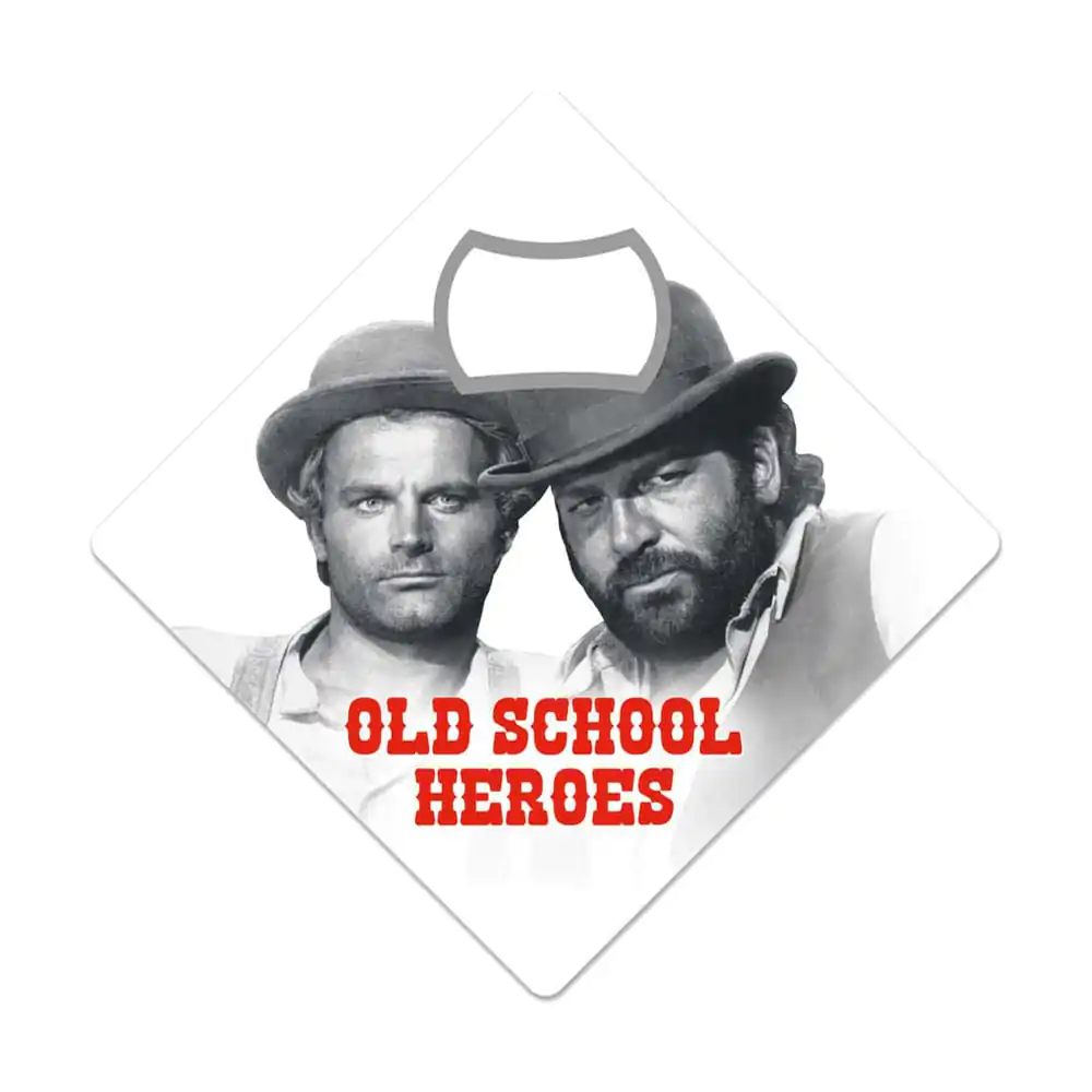 Bud Spencer & Terence Hill Bottle Opener Fridge Magnet Old School Heroes product photo