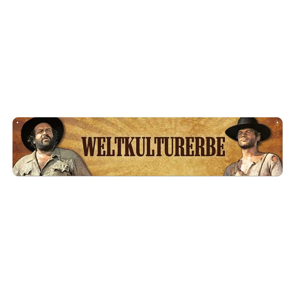 Bud Spencer &amp; Terence Hill Tin Sign Weltkulturerbe 46 x 10 cm product photo