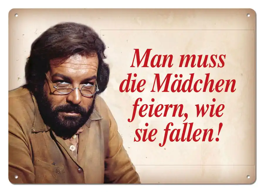 Bud Spencer Tin Sign Mädchen feiern, wie sie fallen 10 x 15 cm product photo