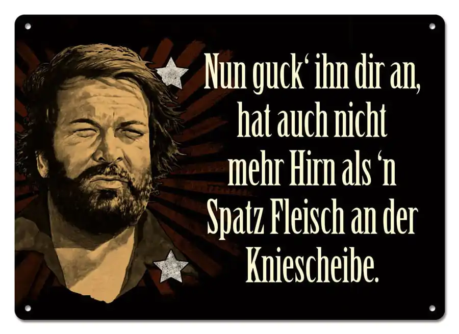 Bud Spencer Tin Sign Nun guck' ihn dir an,... 10 x 15 cm termékfotó