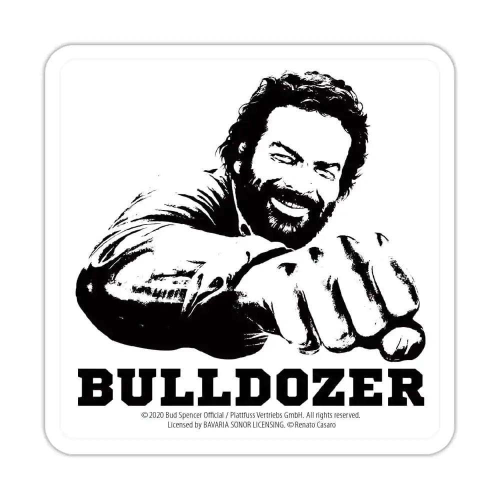 Bud Spencer Tin coasters Bulldozer 10 x 10 cm product photo