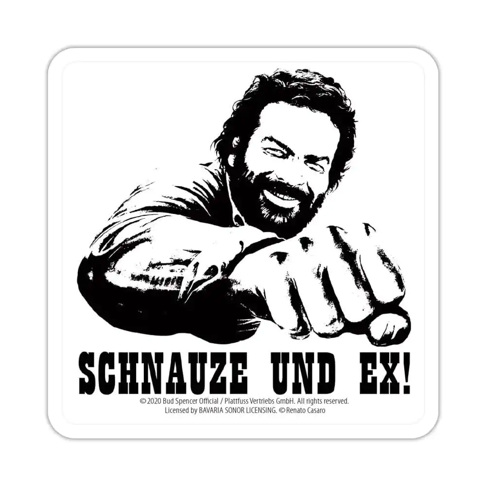 Bud Spencer Tin coasters Schnauze und Ex 10 x 10 cm product photo