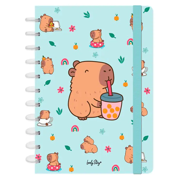 Capibara Bubble Tea A4 notebook product photo