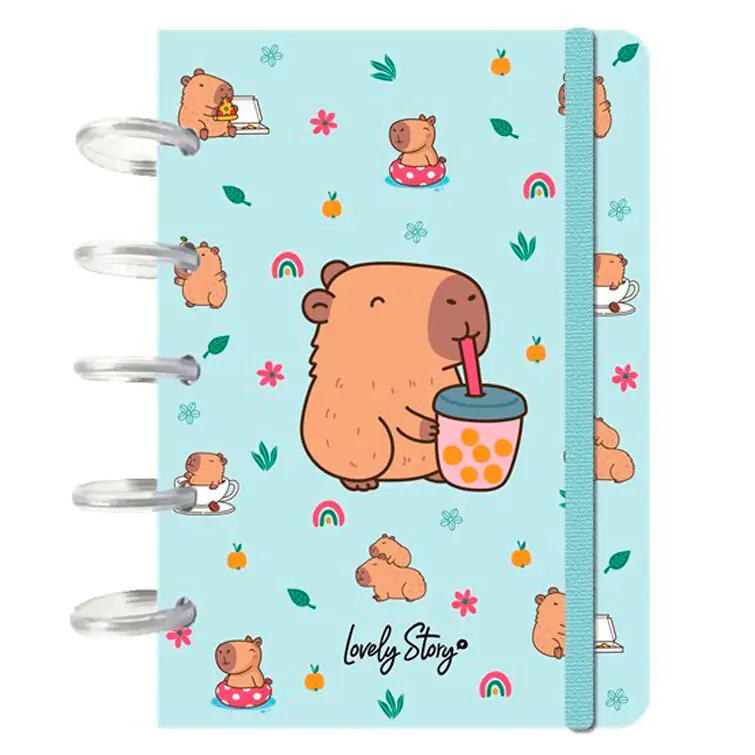 Capibara Bubble Tea A6 notebook product photo