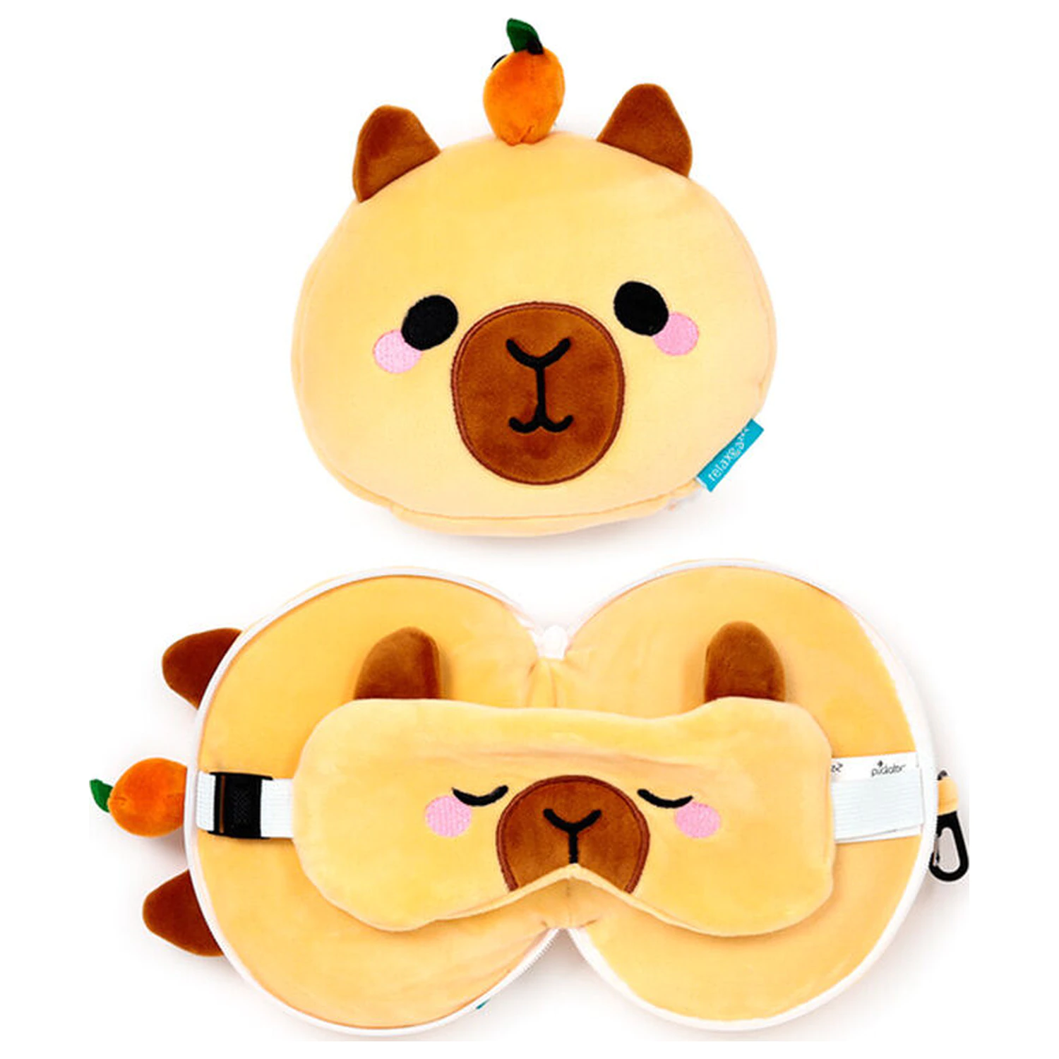 Capibara Duke Relaxeazzz travel pillow eye mask product photo
