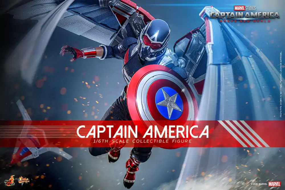 Captain America: Brave New World Movie Masterpiece Action Figure 1/6 Captain America 30 cm product photo