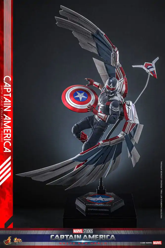 Captain America: Brave New World Movie Masterpiece Action Figure 1/6 Captain America 30 cm product photo